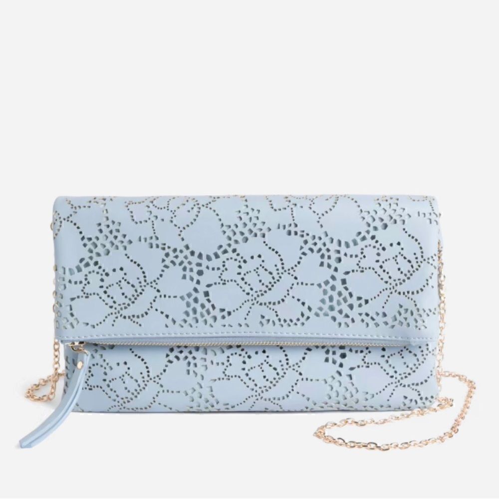 Urban expressions baby blue bag with gold chain